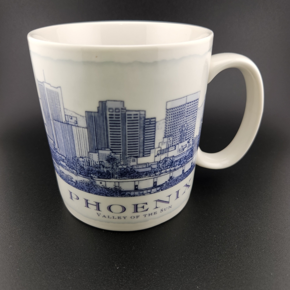 Starbucks Phoenix Cityscape Collectors Mug - Blue and White
